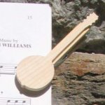 banjo muziekclip handgemaakt massief hout geschenk voor muzikanten